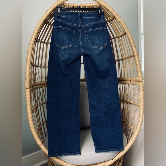 Quince Bella Stretch Relaxed Straight Jeans Stormy Blue Size 24 Sustainable - Picture 3 of 10